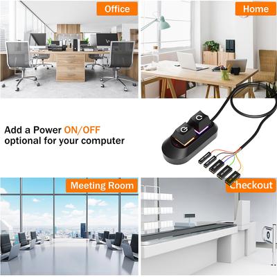 2M Power Supply Button Restart Button Mechanical Key External Power On Off Motherboard Switch On Off Power SW Cables for PC Case