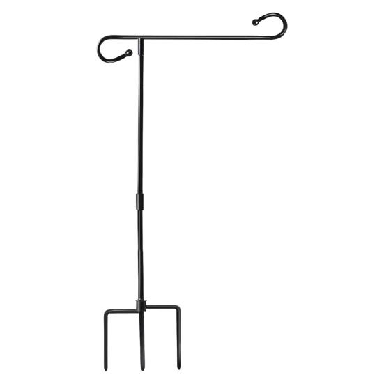 Garden Flag Stand with 5 Prong Base Heavy Duty Weather-proof Metal Outside Yard Patio 12x18-Inch Flag Pole Holder with Shepherd Hook