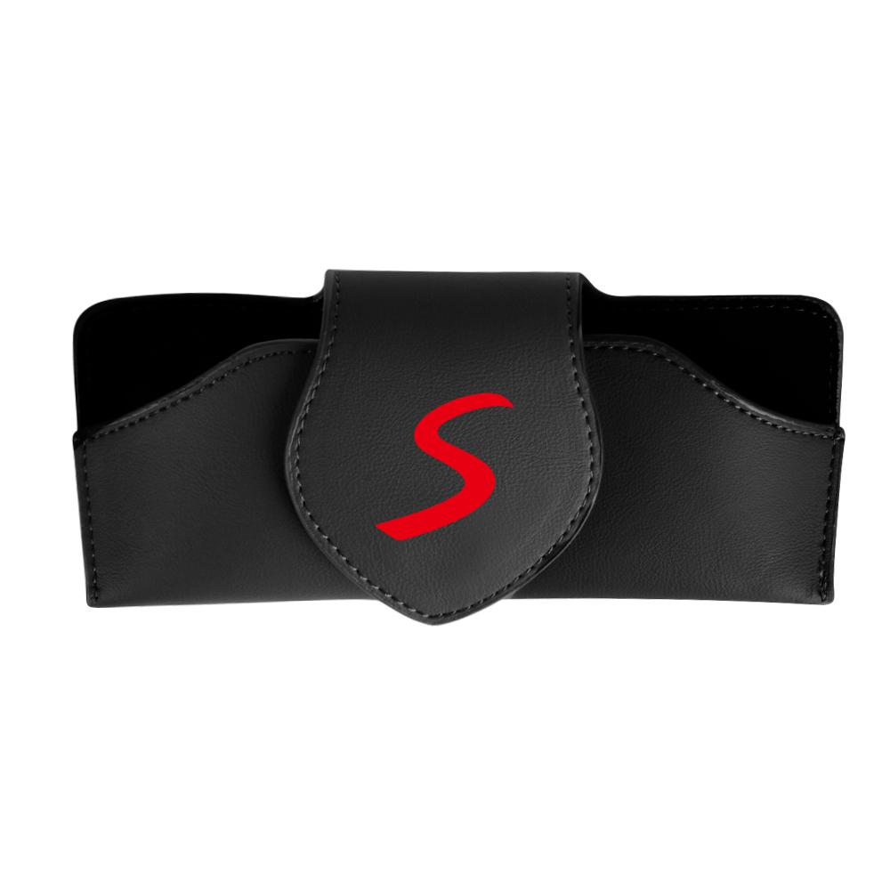 Leather Car Glasses Frame Sun Visor Sunglasses Storage Holder For Mini Cooper JCW Works F54 F55 F56 F57 F60 R50 R52 R53 R55 R56