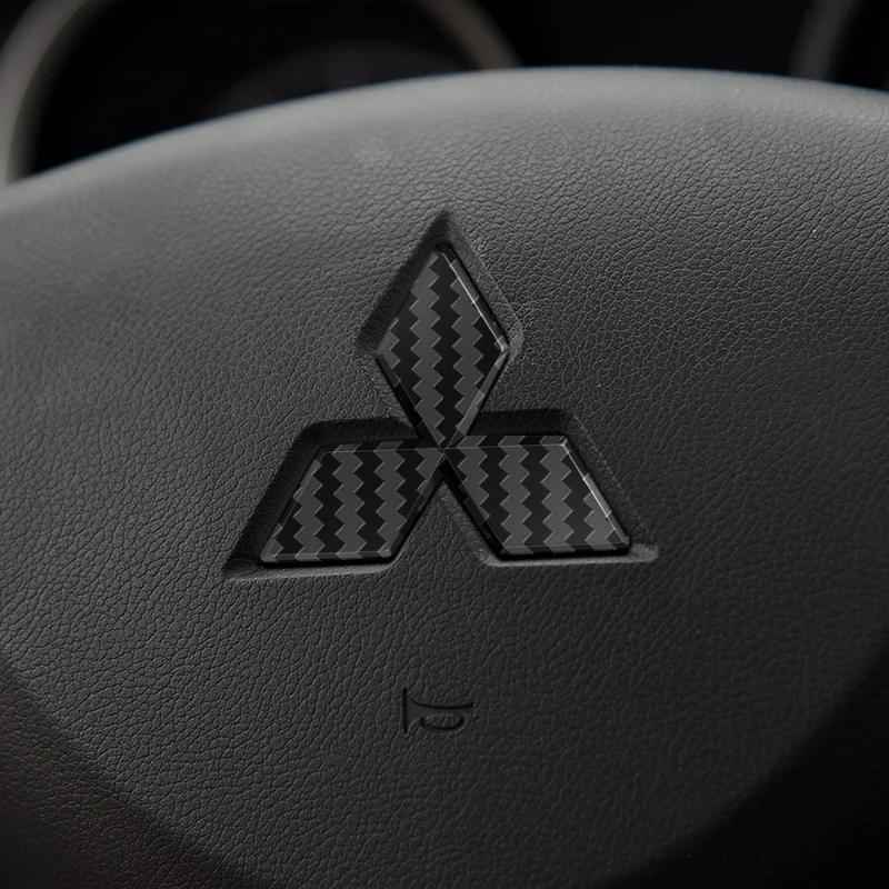 3D ABS Car Steering Wheel Center Emblem Sticker For Mitsubishi Outlander Lancer ASX Mirage Xpander Pajero Sport Attrage V80