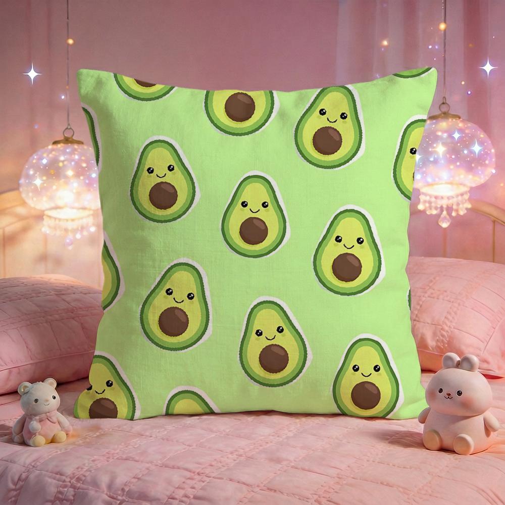 Fresh Avocado Fun Cushion Cover Premium Comfort Reversible Pillow Cove Two in One Design for Any Room Car Interior