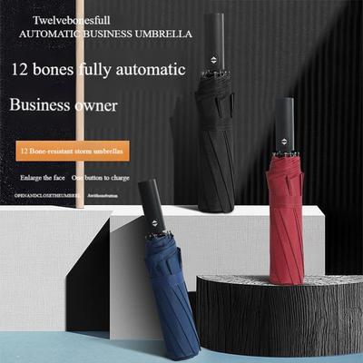 72 Bone Windproof Umbrella Anti-Storm High Quality Travel Umbrellas Black Coating Parasol Anti-Uv Sunscreen Folding Umbrella