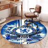 Custom Name Chelsea Football Club Printed Round Rug Carpet Chair Rug Area Rug Entryway Doormats,for Office Chair Living Room Bedroom Kitchen Room.