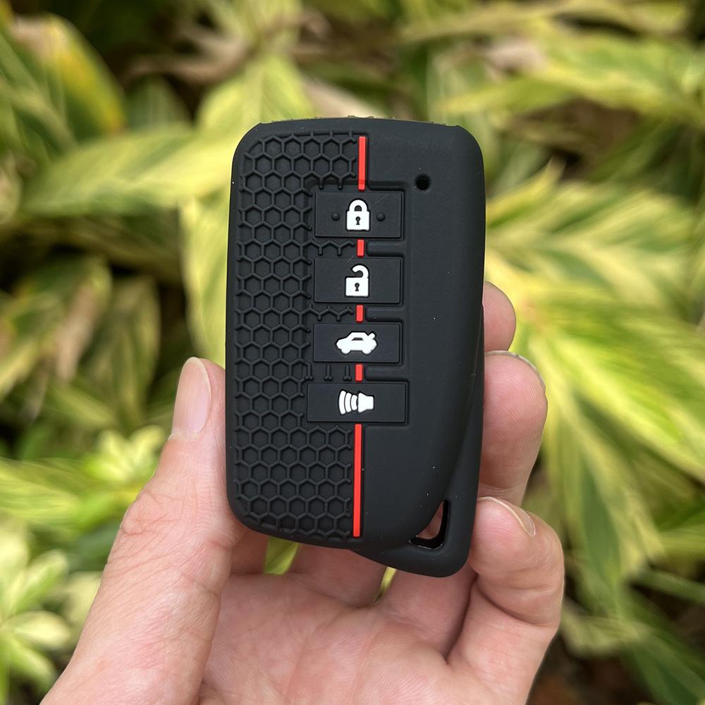 

Silicone Car Key Case for Lexus Nx 200 Nx300h Rx 350 450h Es 350 Gs Is Ls Gs Rc F 2014 2015 2016 Rubber Remote Cover Keychain чорний