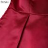 ZANZEA Elegant Women Off Shoulder Casual Sleeveless Long Dress