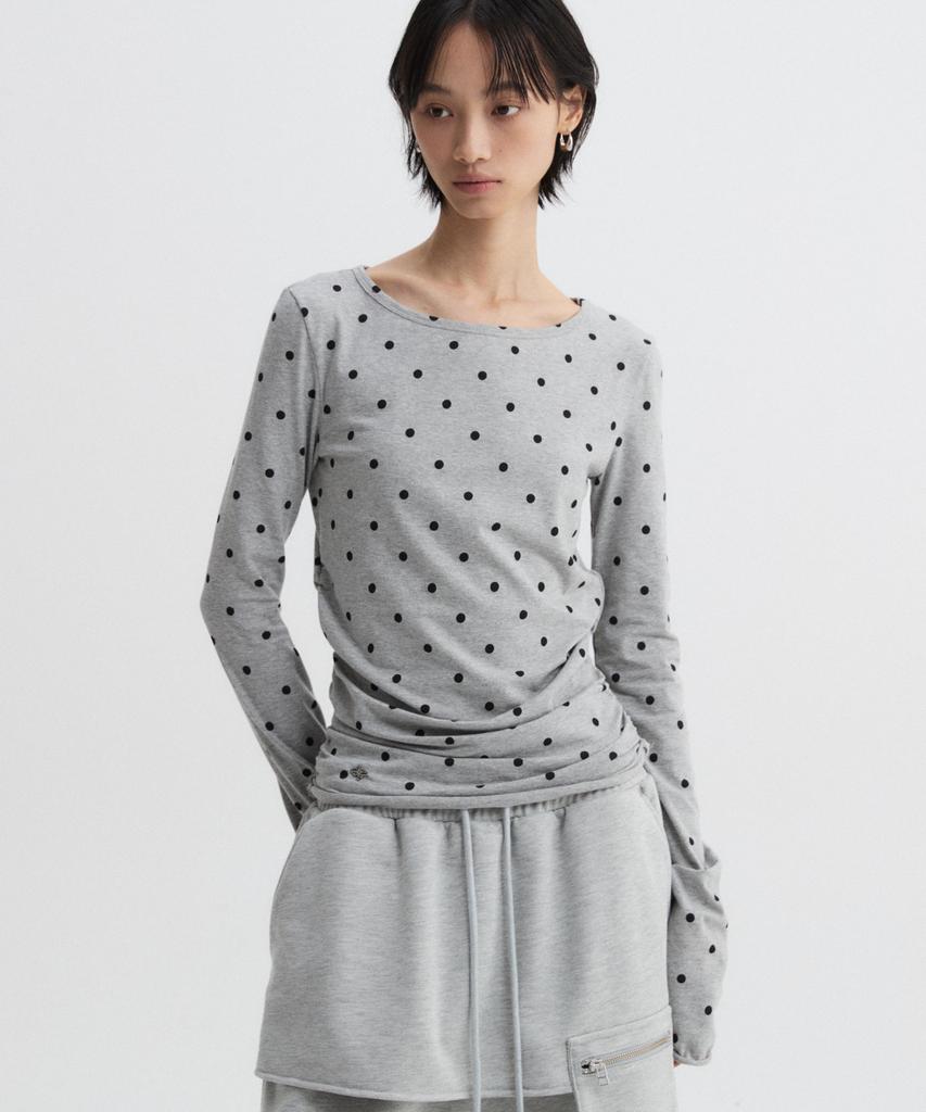 Diaeneseualumeon Dot Long Sleeve Gray