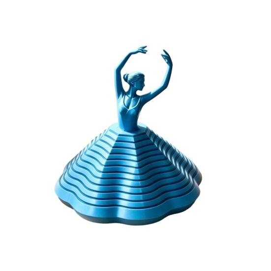 3D Printed Spinning Fidget Ballerina Dancer Spinner Toy Ballet Spiral Sensory Toy синий