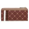 And Chouette Round Zipper Monogram Line Long Wallet for Cute and Gift Wrapping Samantha [ONLYOU] L-Shaped Women, Stylish, Available, (Wine Red)