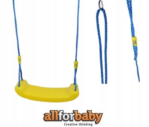 Solid Plastic Playground Swing Yellow Multi