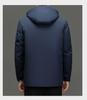 Men's High-End Winter Down Jacket: Middle-Aged & Elderly Business Casual, Thickened Warm Hooded Coat