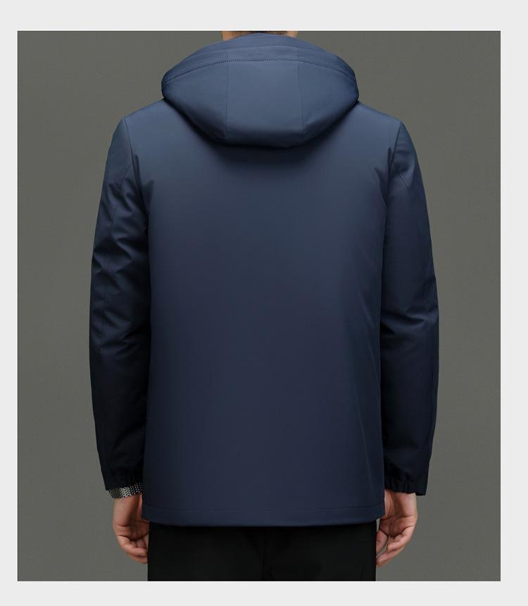 Men's High-End Winter Down Jacket: Middle-Aged & Elderly Business Casual, Thickened Warm Hooded Coat