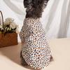 Dog Costume Leopard Printing Cute Adorable Breathable High Elasticity Dress-up Lapel Collar Pet