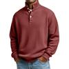 2024 Herren Retro Europa 4-Knopf Henley Shirt, 3D Digitaldruck, Langarm, Lockerer Schnitt Mode Sweatshirt