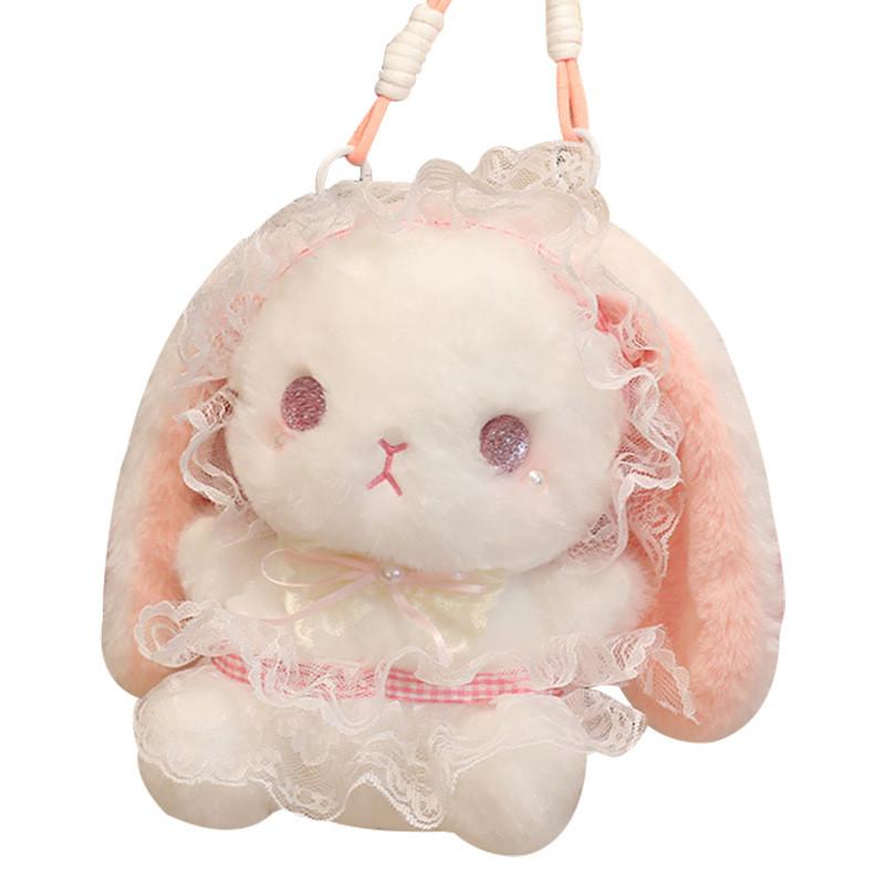 Plush Toy Rabbit Bags Backpack Cartoon Animal Style Girls Party Wear Casual