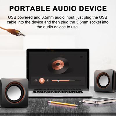 1 para przewodowych głośników przenośnych zasilanych przez USB mini głośnik 3,5 jack subwoofer do komputera przenośnego