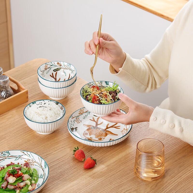 Jie Yajie C163 16-Piece Chinese Ceramic Dinnerware Set