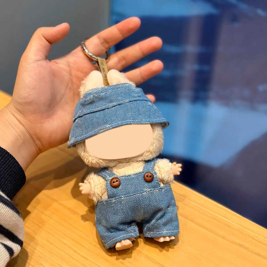 First And Second Generation Baby Clothes 17cm Doll Sitting Party Clothes Accessories Overalls