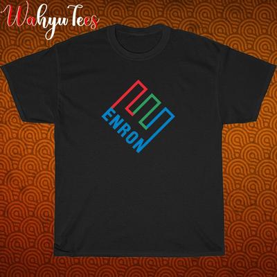 New!  Enron Logo Black  Grey  Navy  White Size S-5XL Unisex T-Shirt