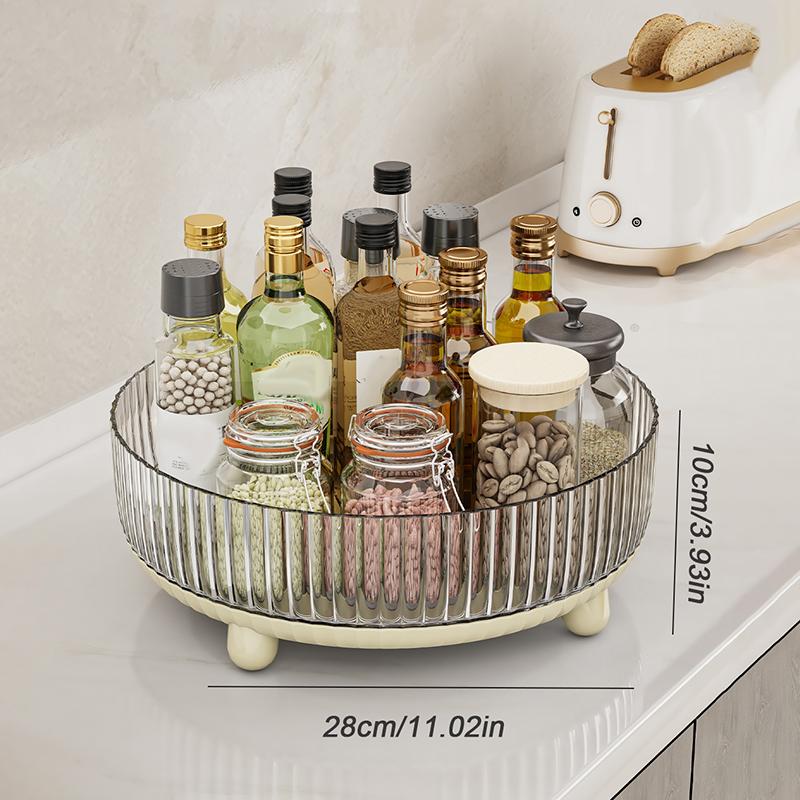 Cosmetic Storage Box, Large Capacity,Rotating Desktop Skincare Product Rack,Multi-functional Rotating Spice Rack For Kitchen Use