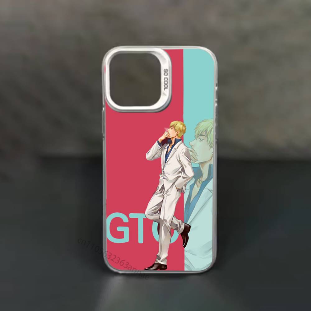 Great Teacher Onizuka GTO Phone Case For iPhone 17,16,15,14,13,12,11,Pro,Max,Plus,Mini,X,XS,XR,8,S,SE Soft Black Case