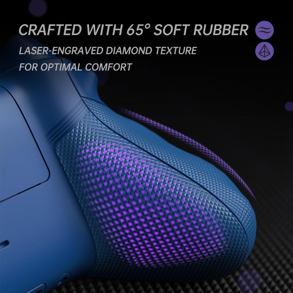 eXtremeRate ASR Reset Full Shell Button Kit for Xbox Core Features Ergonomic Trigger Soft Rubber and Top and Bottom Compatible with Xbox Series X S &