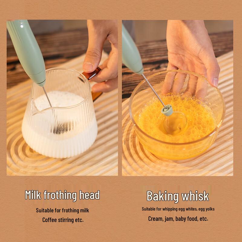 Electric Handheld Egg Beater and Milk Frother