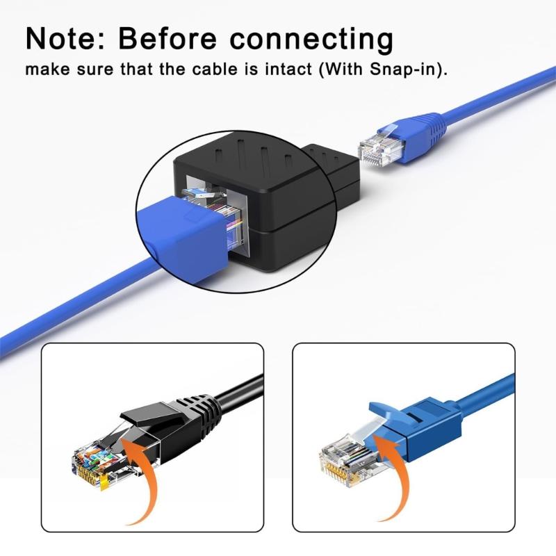 RJ45 Ethernet Networking Coupler Highly speed Gigabit Connection Compatible for Cat7 Cat6 Cat5e Cat5 Cables Plug And Play