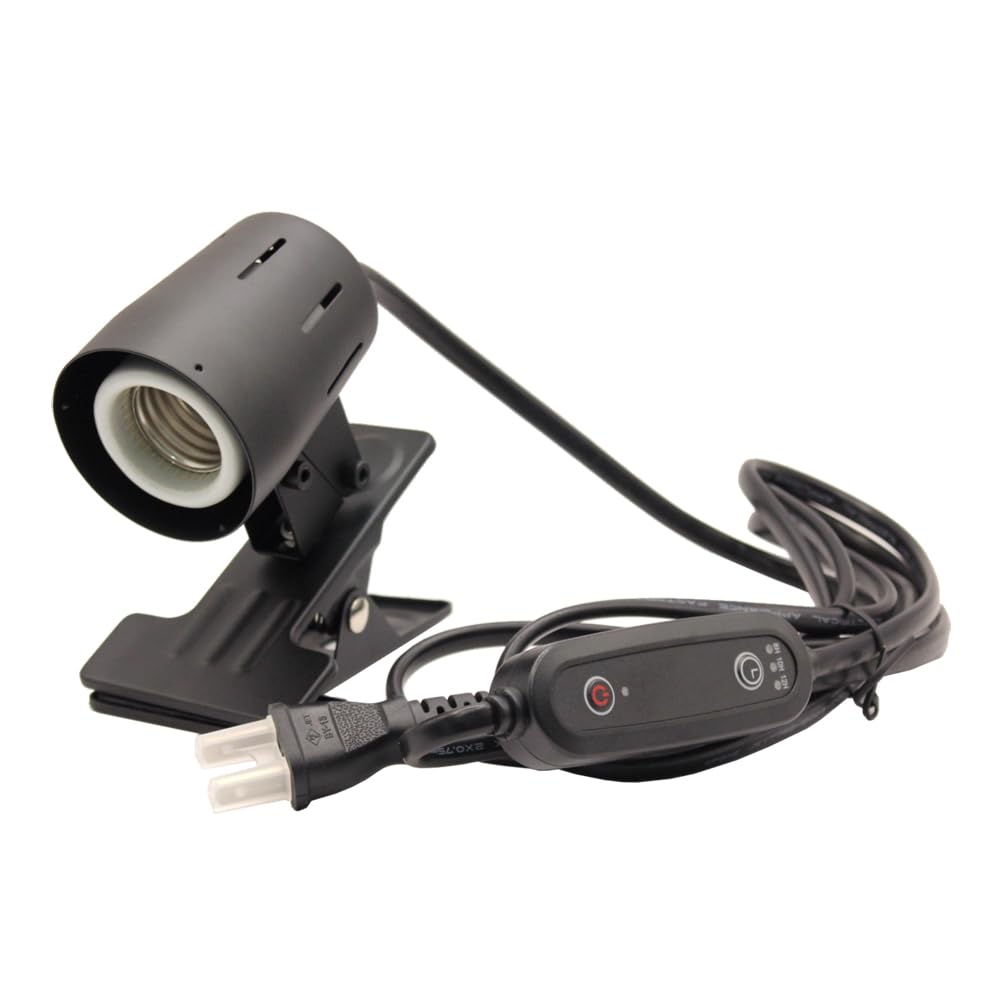 

Zensui Plastic Area Clip Socket with Timer Function and Switch, Strong Clip, E26, for Gardening and Aquarium Lighting