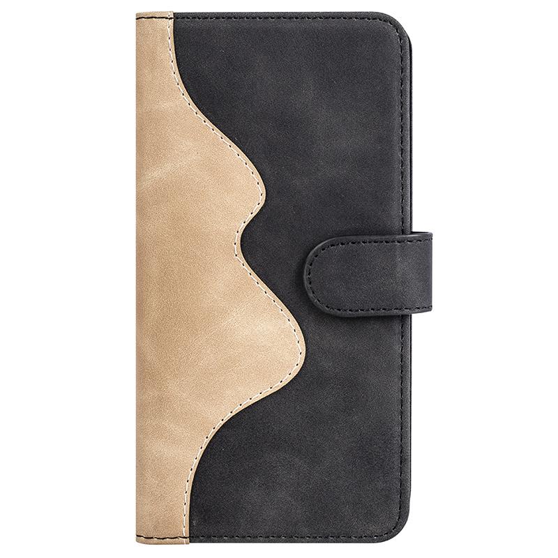 For Xiaomi Redmi A3/Poco C61 4G Wallet Case PU Leather Color Splicing Shockproof Phone Cover