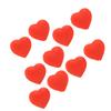 10 PCS Tennis Racket Vibration Dampener Heart Shape Silicone Tennis Shock Absorber Red