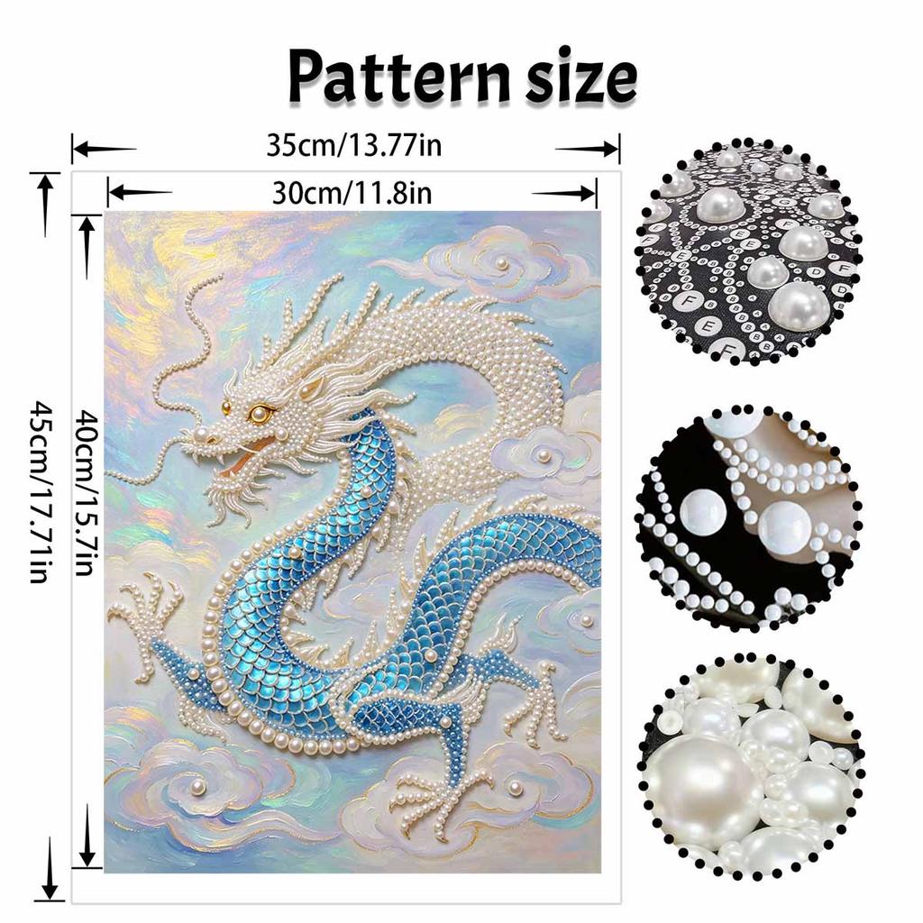 Dragon Pearl Kit 5D DIY Round Rhinestone Art Craft for Adults Home Wall Decoration Beginner Friendly Frameless Design 139