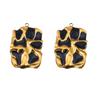 5pcs 2pcs Stainless Steel Wrinkle Rectangle Vintage Enamel Colorful Charm Pendants DIY Earrings Necklace Jewelry Making Supplies