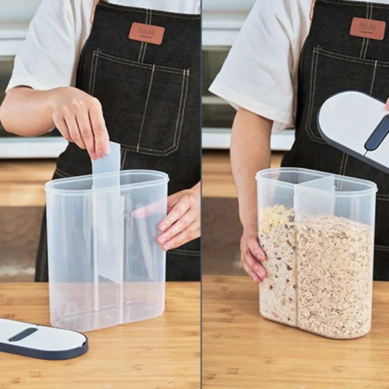 Food Compartment Airtight Tank Airtight Storage Box Snack Storage Box Kitchen Food Grain Container Jar