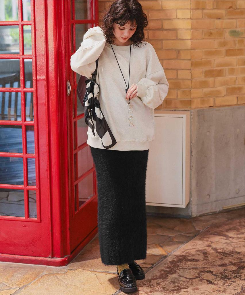 Titibait Shaggy Strickrock AGXP4366 Klein Schwarz I-Linie Damen