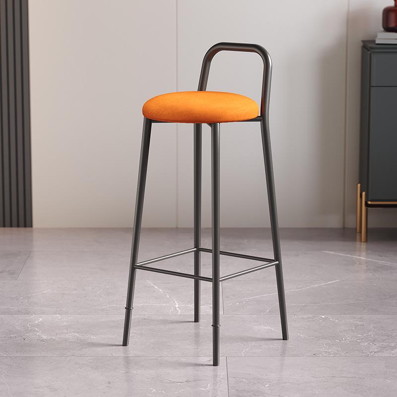 Nordic Iron Art Bar Stool with Backrest – Modern, Luxurious Design