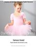 Girls' Short Sleeve Ballet Tulle Skirt - Kids' Dance Practice and Performance Costume