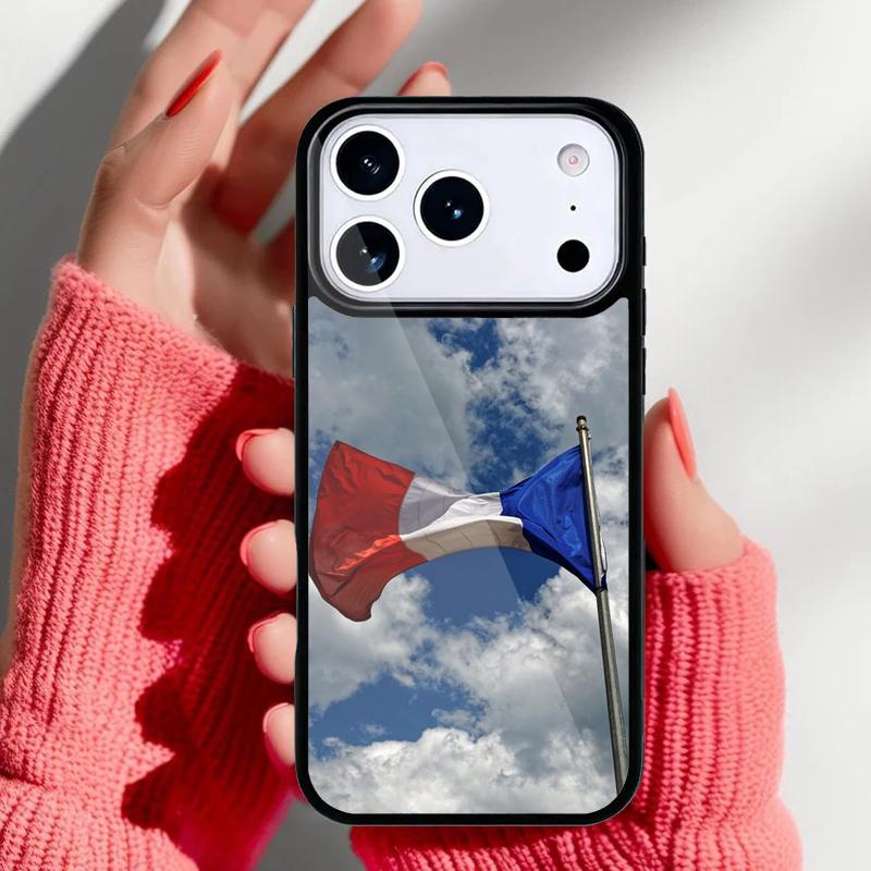 France National Flag Phone Case for iPhone 17 16 15 14 13 Pro Max Back Cover for 12 11 Pro Coque