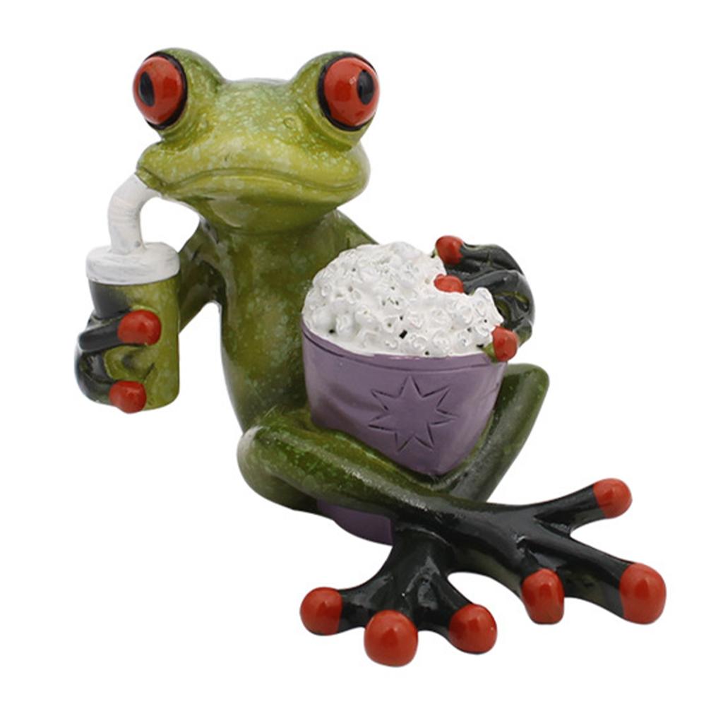 Cartoon Harz Frösche Figur Tier Sammlerstücke für Tischplatte und Bücherregale Dekoratives Ornament Skulptur Geschenk