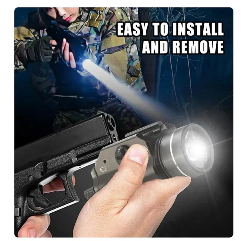 Tactical Weapon Flashlight Metal 1000 Lumens TLR1 LED Light 20mm GLOCK 17 Airsoft Rifle TLR7 Scout Torch Hunting Gun Lamp