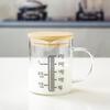Heat-Resistant Borosilicate Glass Measuring Cup with Scale