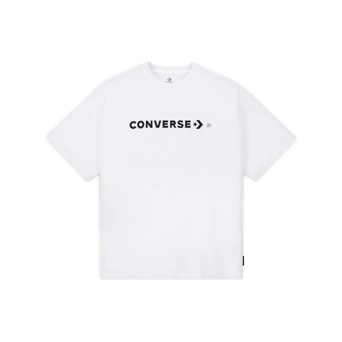 

Футболка Converse x Fragment FRGMT Logo Белые топы унисекс 10025970-A01