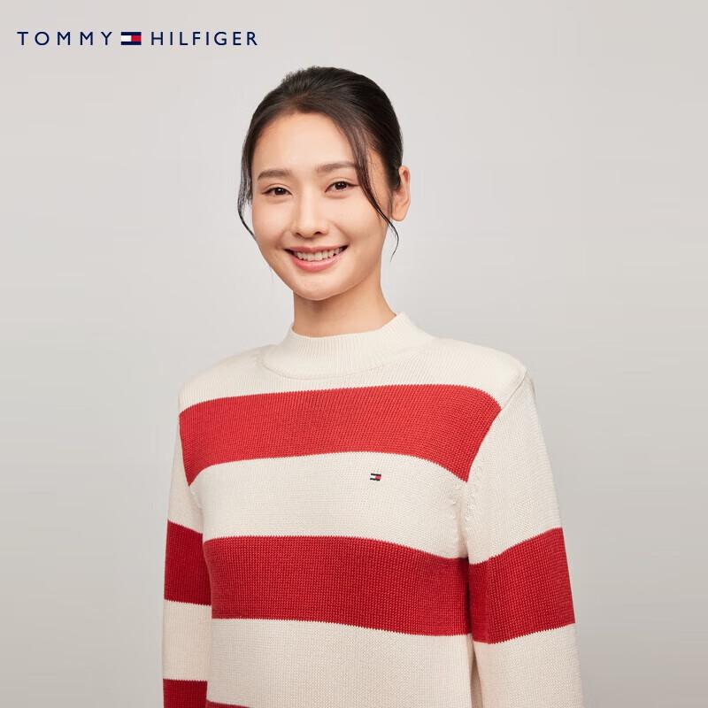 Tommy Hilfiger Women's Striped Long Sleeve Knit Sweater