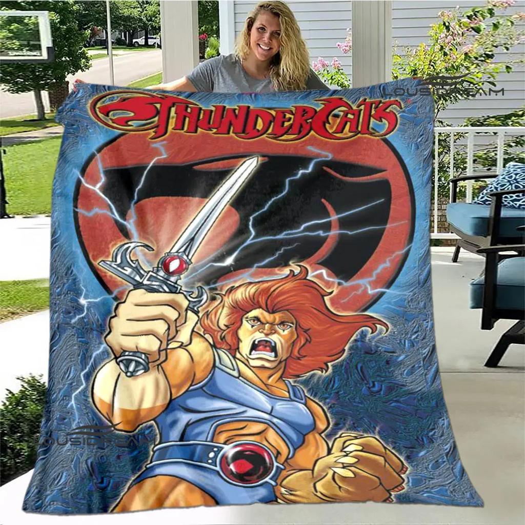 Thundercats anime printed blanket thin blanket Soft and comfortable blanket Home travel blanket bed linings birthday gift