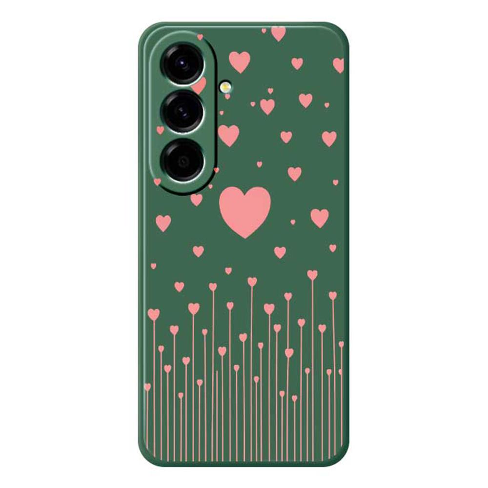 For Samsung Galaxy A56 5G Case Pink Love Pattern Printing Straight Edge TPU Phone Back Cover