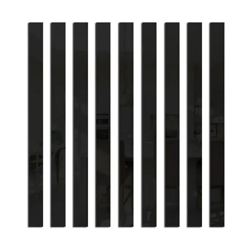 DIY Ceiling Edge Mirror Strip 50cm Self-adhesive Acrylic Art Wall Tile Stickers Decor 3D Wall Stickers Decoration TV Background