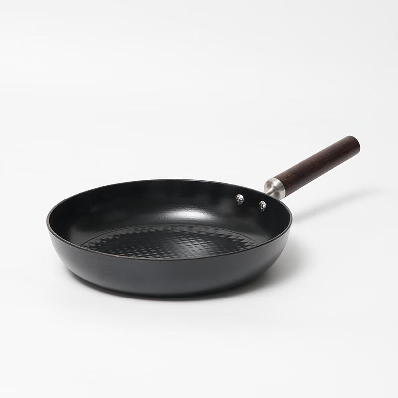 Enamel Cast Iron Flat Bottom Fry Pan