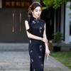Nero senza maniche stile nazionale nuovo cinese Suzhou lungo cheongsam migliorato giovane 1011 nuovo da donna di alta gamma estate