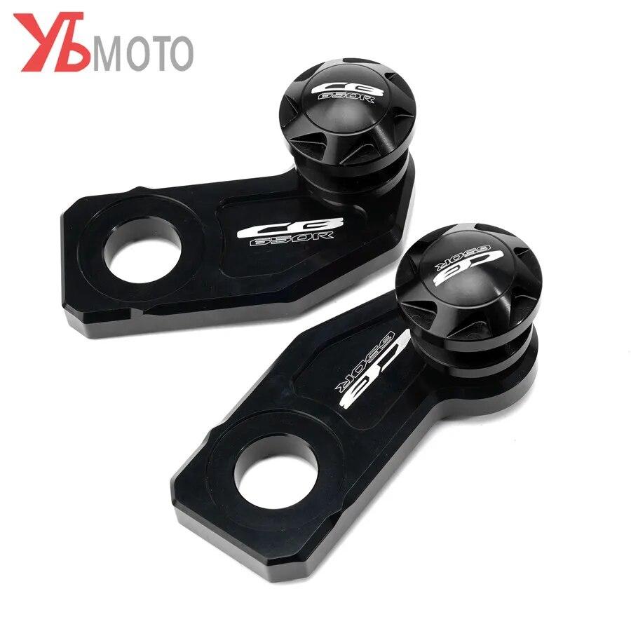 For Honda CBR650R CB650R CBR650F CB650F CBR 650R/650F CB 650R/650F Chain Adjustment Block Frame swingarm Spools sliders