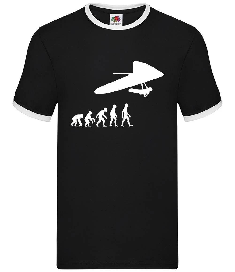 Evolution Of Man Hang Glider - Mens Ringer - Gliding Glide Pilot Hobbie XXXL