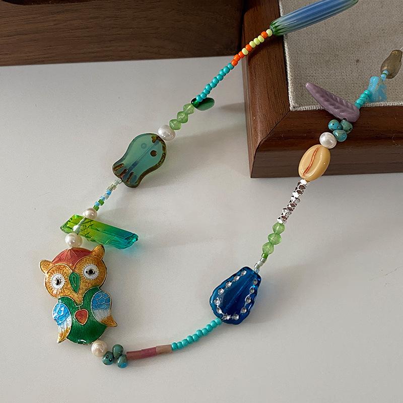 

Ожерелье в виде совы, мультяшное животное, капля воды, дофамин, ключичная цепочка, аксессуары, простая, высокая чувствительность, новая китайская цепочка на шею для женщин